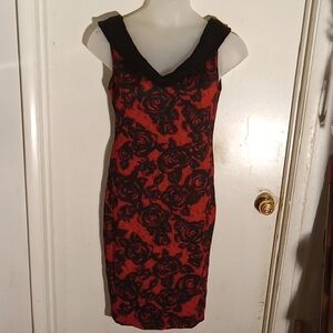 Women's Black And Red Dress Sleeveless Size 8 Large New With Tags